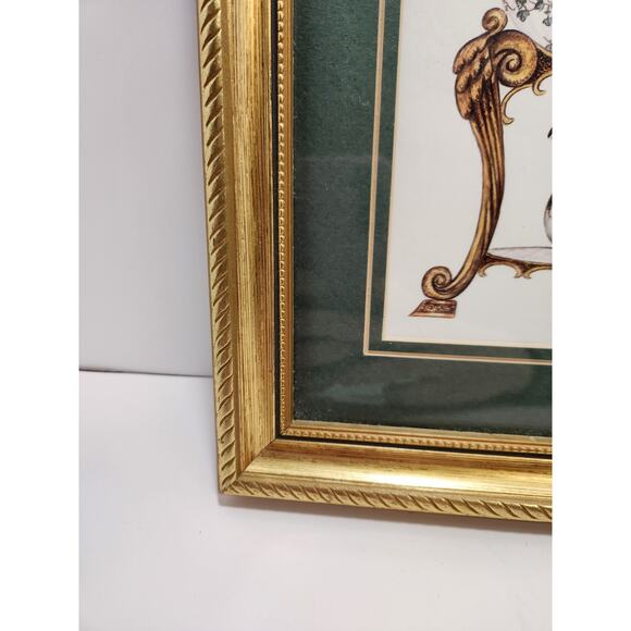 VTG Framed Washstand Pitcher & Basin Art Prints Matted Country Bathroom Decor - Picture 4 of 6